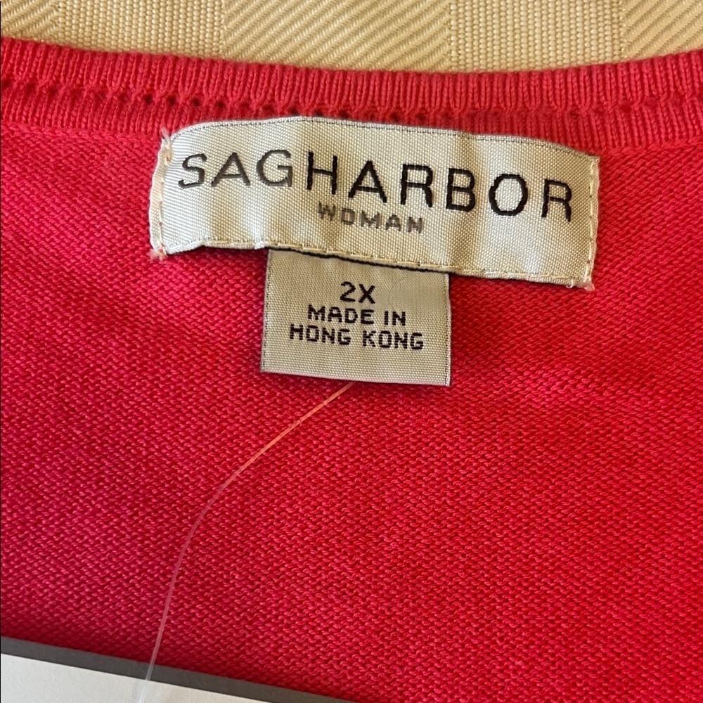 NWT Sag Harbor pink Tank Top size 2X - Picture 3 of 8